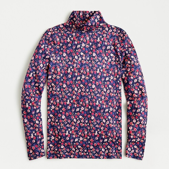 J. Crew Tops - J Crew | Dotted Floral Tissue Turtleneck Top